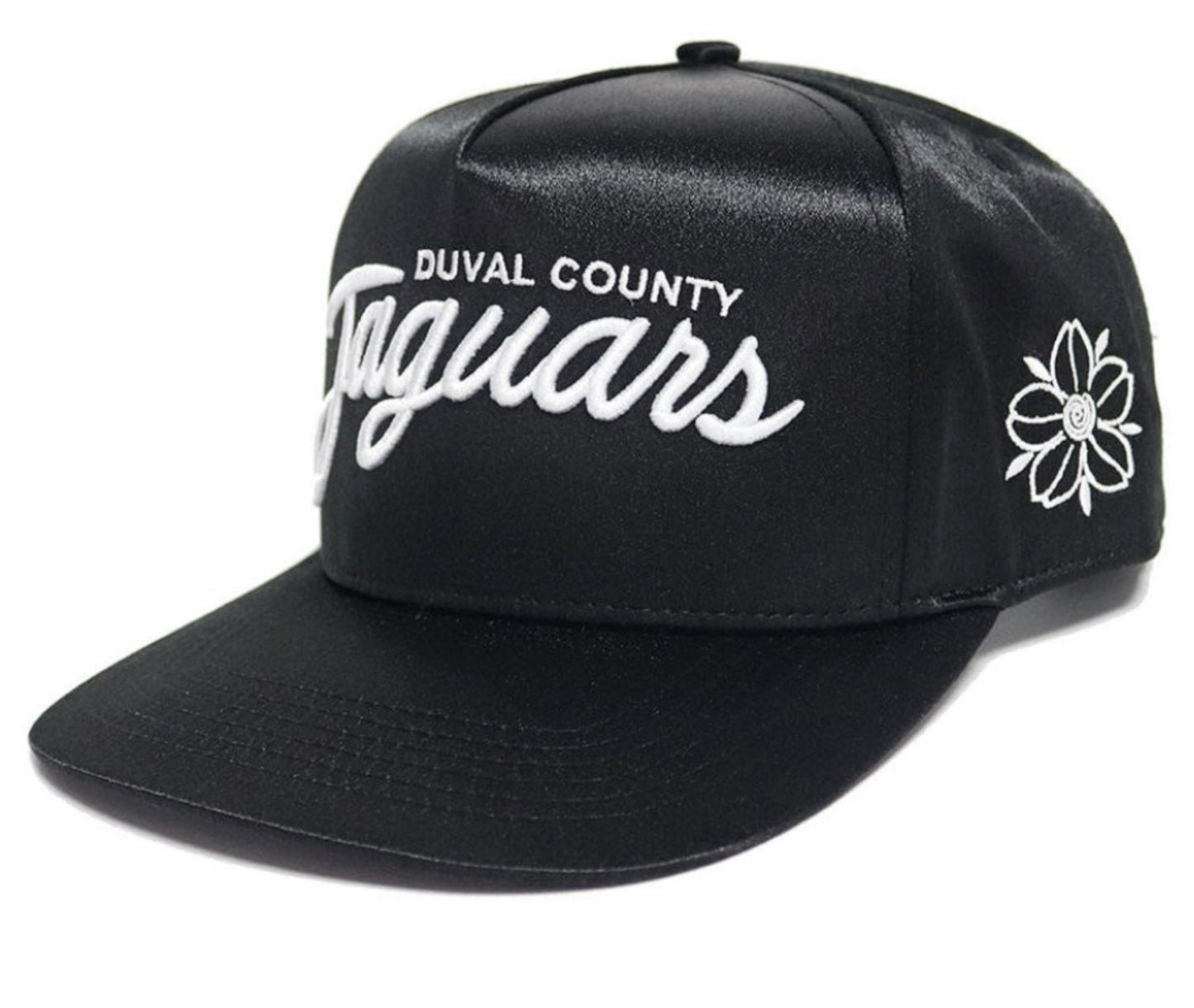 Black Satin Duval County Jaguars Script Hat