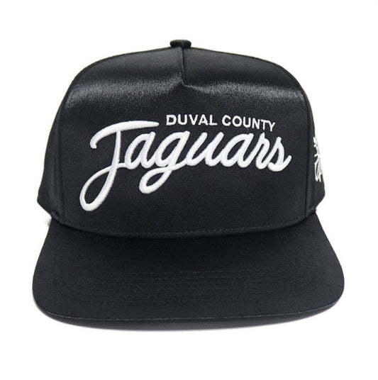 Black Satin Duval County Jaguars Script Hat